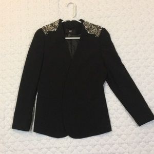 Embellished Shoulder Blazer
